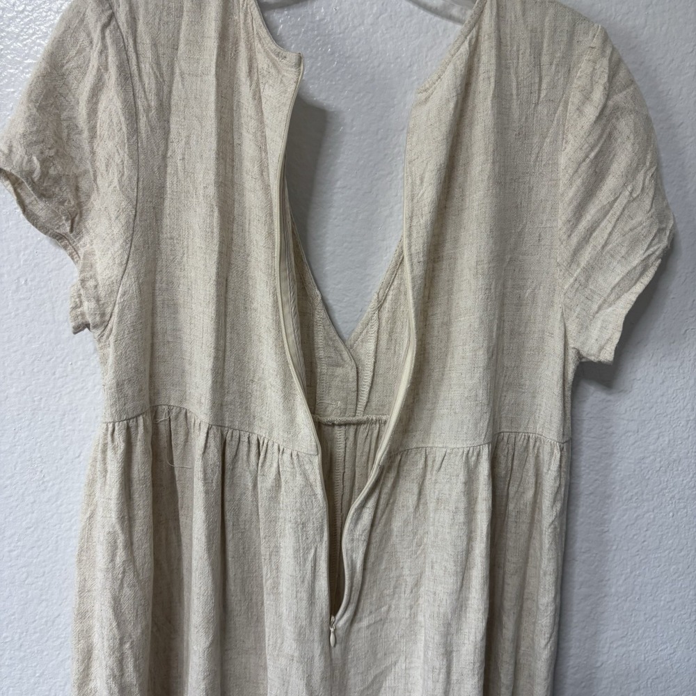 NATURAL LIFE XS/S Womens Rayon Linen Blend Jumpsuit Romper Wide Leg Casual Boho - Picture 6 of 12
